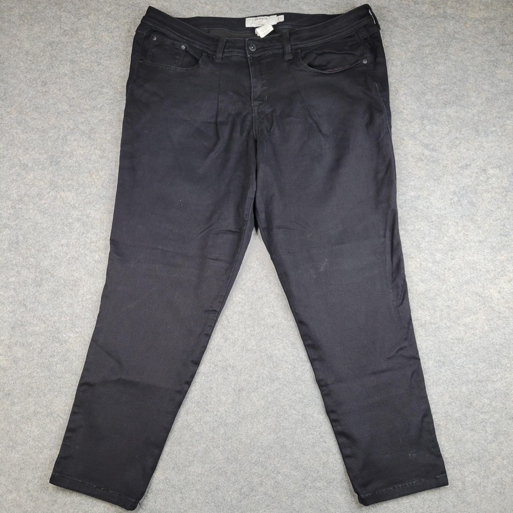 Torrid Jeans Womens 24S Black Dark Wash High Rise Skinny Stretch Denim Plus